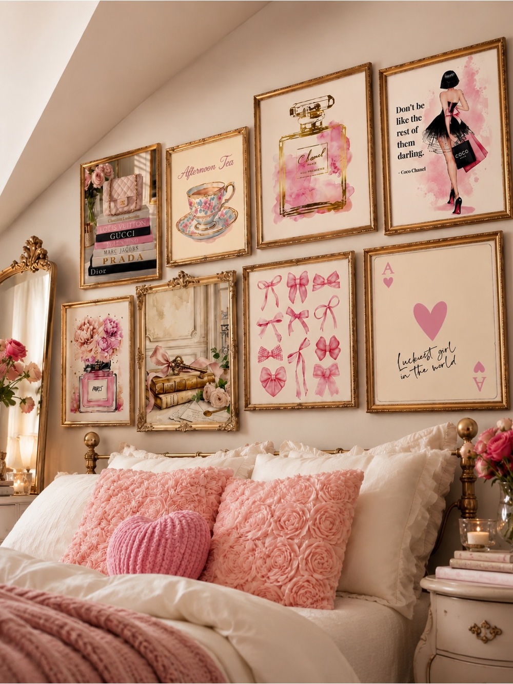 Pick 8| Romantic Coquette Cottagecore Wall Art Prints Pink Paris Gallery Collect
